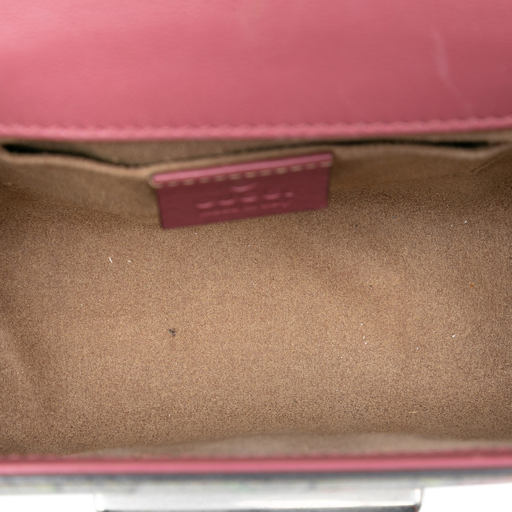 Pre-Loved Gucci Small GG Supreme Blooms Padlock Crossbody - Picture 4 of 7